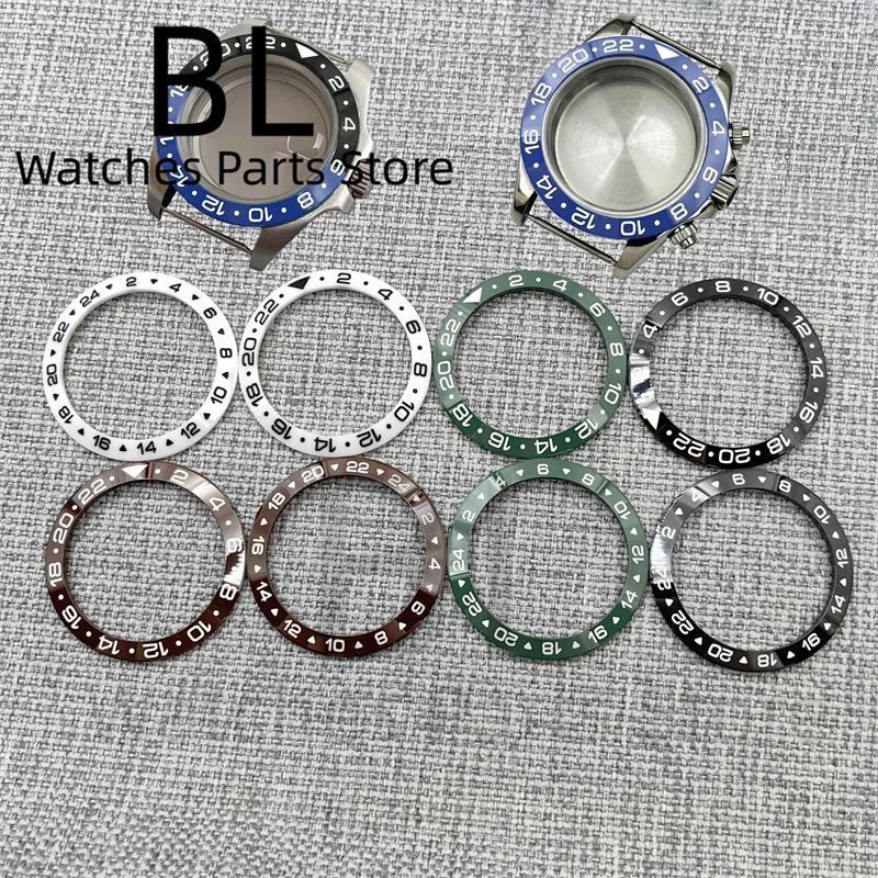 Ceramic Multi-Color GMT Watch Bezel with Green Luminous