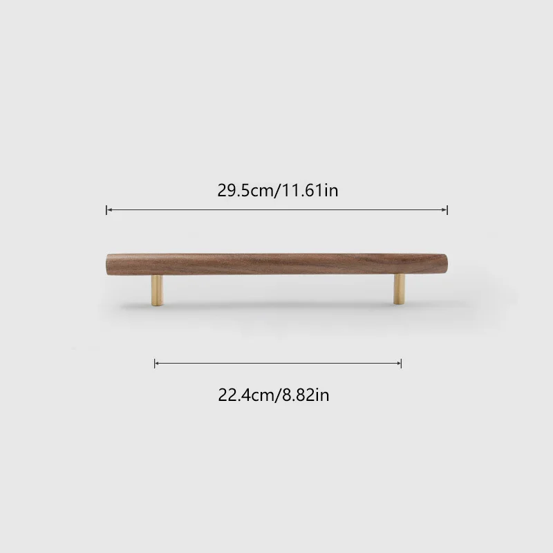 Pomo de mueble de madera natural de x28x108 mm