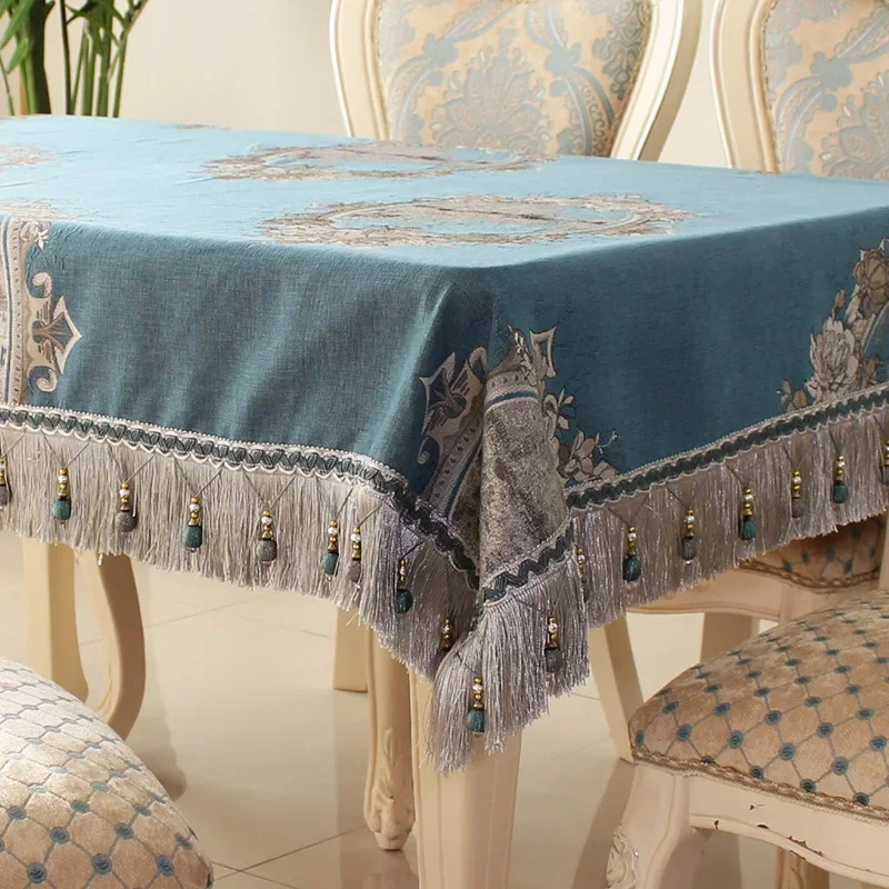 

Table cloth, rectangular square round cloth with hanging ears, Chinese tea cloth