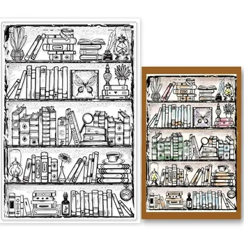 Timbro trasparente per libreria vintage per realizzare cartoline, libri decorativi, librerie, timbri in silicone trasparente per scrapbooking fai da te