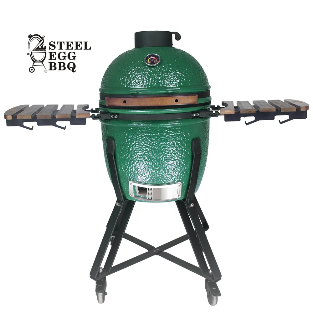 New SEB KAMADO 18 Inch Brown Ceramic Outdoors BBQ Grill 2 in 1 kamado barbecue grill smoker ceramic 56 cm green