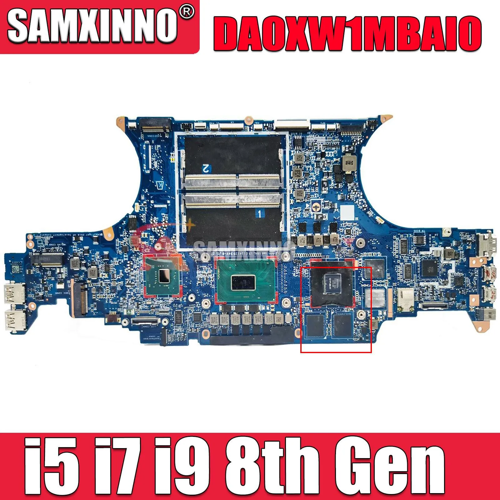 

Материнская плата SAMXINNO X360 G5 для ноутбука HP IDS DSC Studio DA0XW1MBAI0, материнская плата I5 I7 I9 8-го поколения, зеркальный процессор GTX1050 GPU