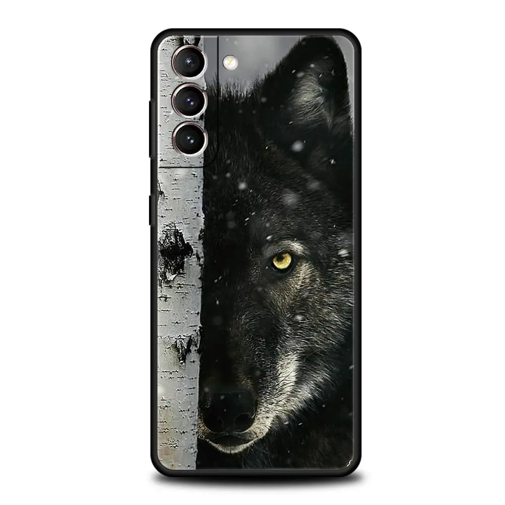 Wild Wolf Soft Silicone Black Phone Case Cover