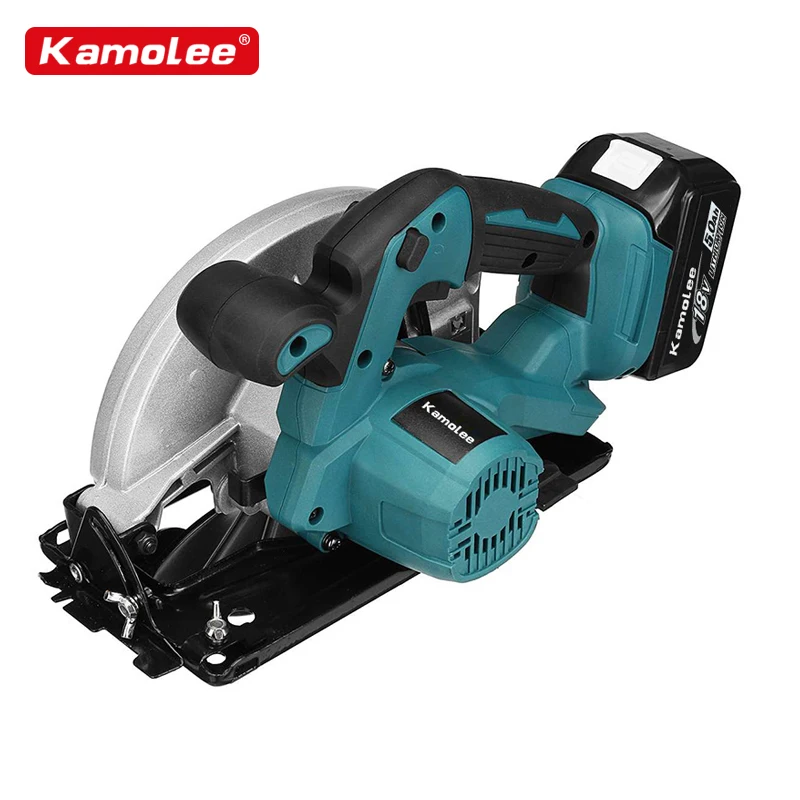 Kamolee 가정용 DIY 전기 원형 톱, 마키타 18V 배터리 호환, 7 인치, 21V, 6.0Ah, 6000mAh