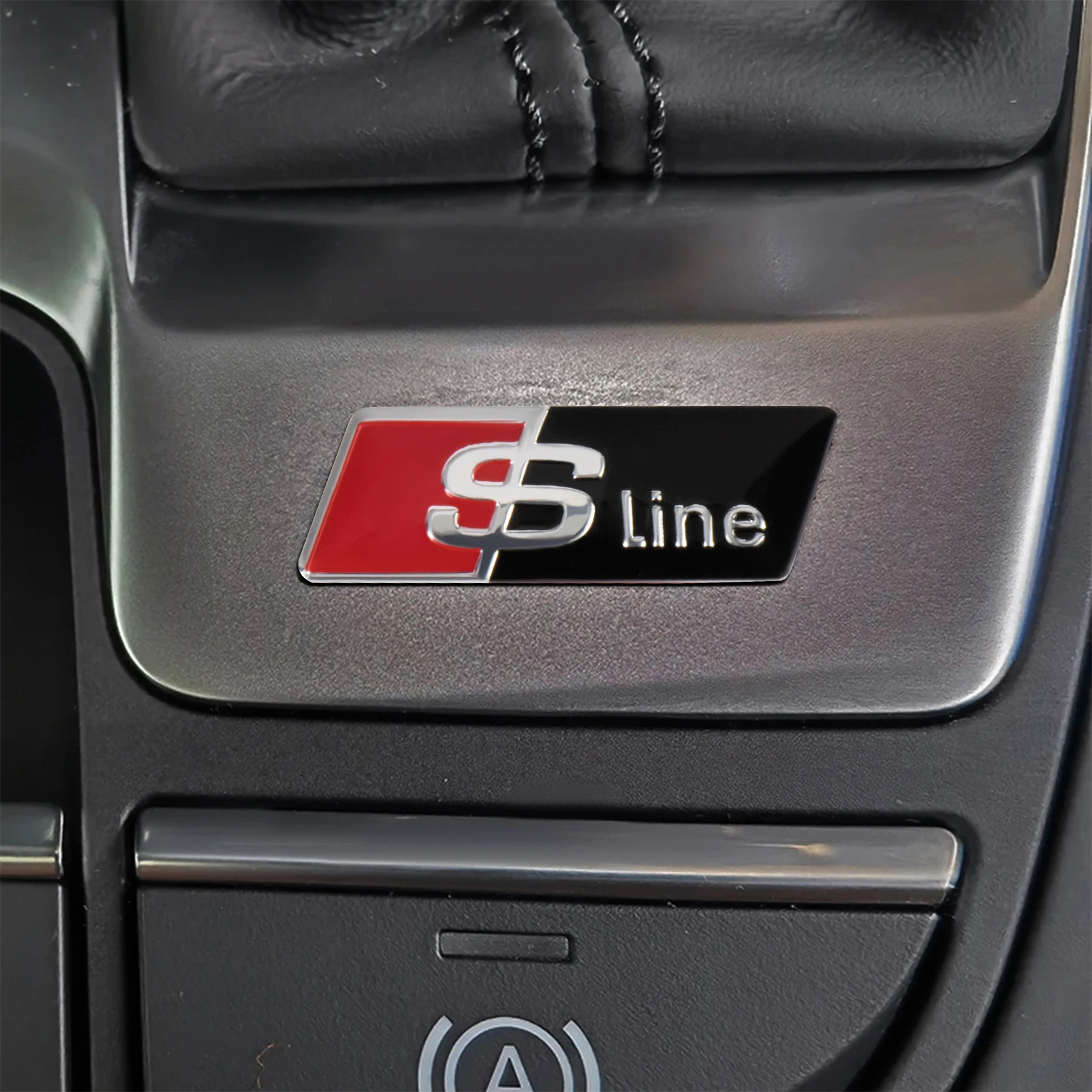3D Aluminum Car Steering Wheel Sticker SLINE RS Badge Decoration Audi Quattro TT A4 A3 A5 A6 A7 A8 Q3 Q5 Q7 TTRS Accessories