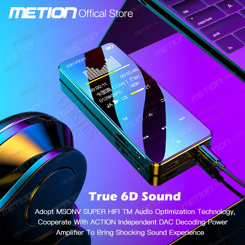 2025 MP3 Player Bluetooth 5.0 MP4 Player HiFi Lossless Music Portable Audio Walkman FM/E-book/Recorder