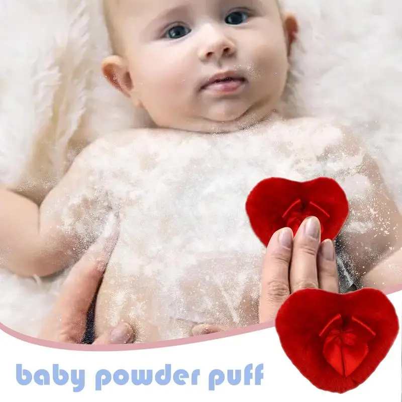 Heart Shape Long-haired Powder Puff Baby Face Makeup Sponge Washable Tools