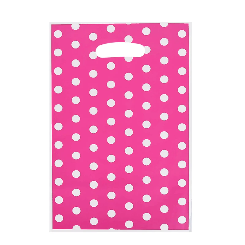 thumbnail image 1 of 10/20 piezas Bolsas de regalo impresas con lunares Bolsas de plástico para dulces Bolsas de botín para fiestas infantiles Suministros de decoración para fiestas de cumpleaños de niños y niñas, 1 of 5