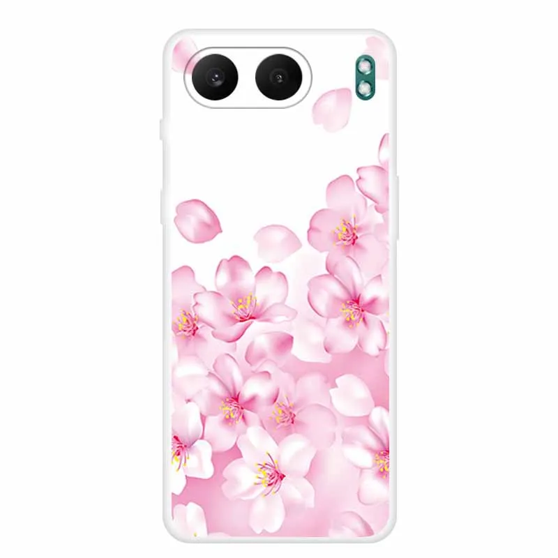 Clear Silicone Case with Landscape Flower Design - Soft TPU Back Cover