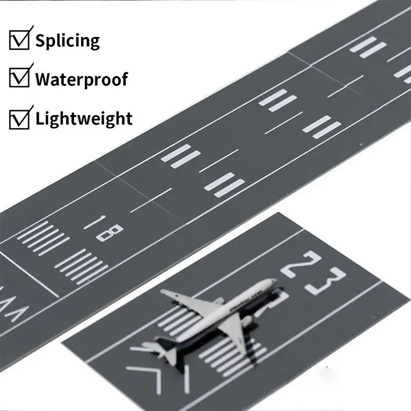 항공 테마 모델 활주로 베이스, 비행기 장면용, 내구성 있는 ABS 플라스틱, 수집가를 위한 사실적인 디자인, 비행기는 포함되지 않음
