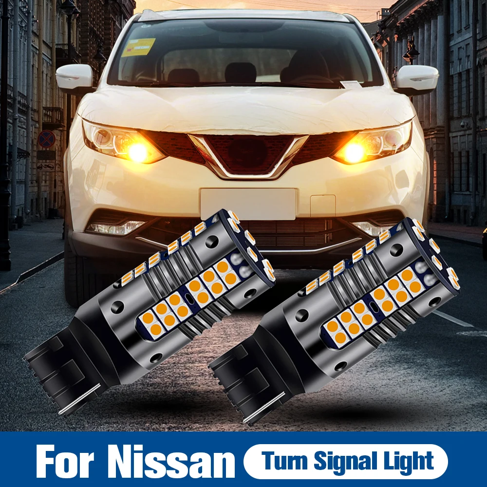 2pcs LED Turn Signal Light WY21W Canbus For Nissan 350Z 370Z GTR Juke Murano Pathfinder Qashqai J11 Teana Tiida X-Trail T31 T32 |