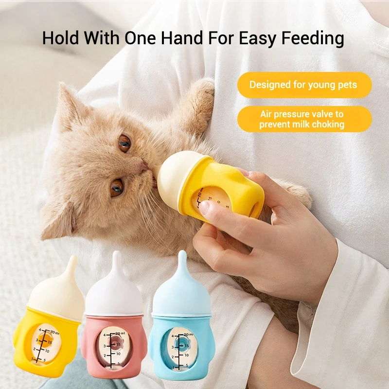 Small Pet Feeding Bottle Newborn Pet Nursing Water Milk Drinking Bottle Animal Drinking Tool 20ml Pacifier Accessaries