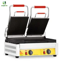 Panini Press Machine Double Plates Stainless Steel Sandwich Panini Grill Machine Panini Breakfast Machine  Sandwich Maker 1