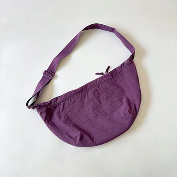 Borse a tracolla Hobos casual da uomo e da donna Borsa a tracolla in nylon femminile di grande capacità Borse leggere con tasca con cerniera 1