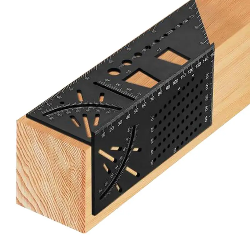 Carpenter's Line Square Measuring Ruler 45 /90 Degree Line Ruler Woodworking Scribe Mark Line Gauge T-Type Ruler Stop gauge