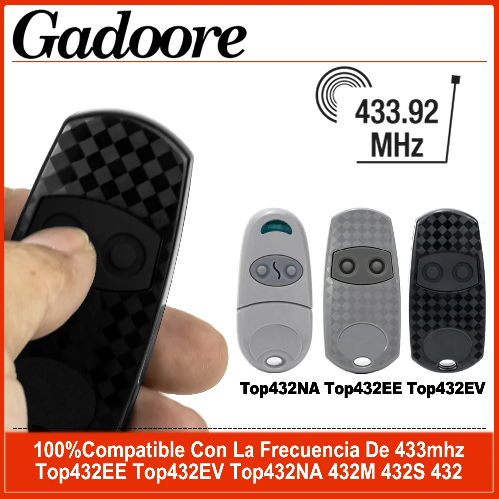 Gadoore TOP432 EV TOP432 EE TOP432 NA Control Remoto de Garaje  Came TOP432 Remoto Mando a distancia para puerta de garaje Came TOP432 Compatible con 433Mhz Top432EE Top432EV Top432NA 432M 432S 432