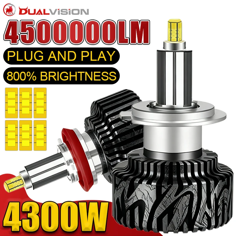 H7 H4 LED CANBUS 360 프로젝터 렌즈용 4300W H11 H1 H8 LE..