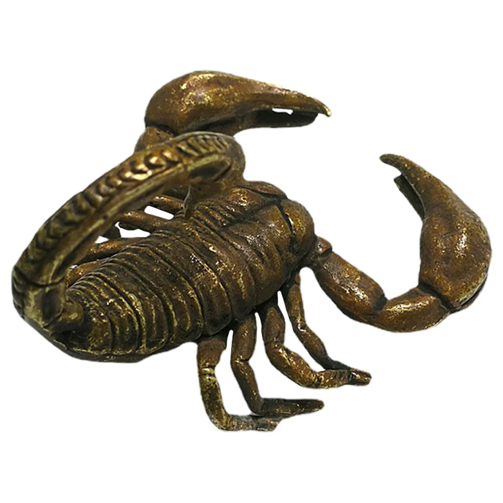 Feng Shui Brass Scorpion Mini Scorpion Figurine Tiny Animals Statues Wealth Prosperity Sculpture Collectibles