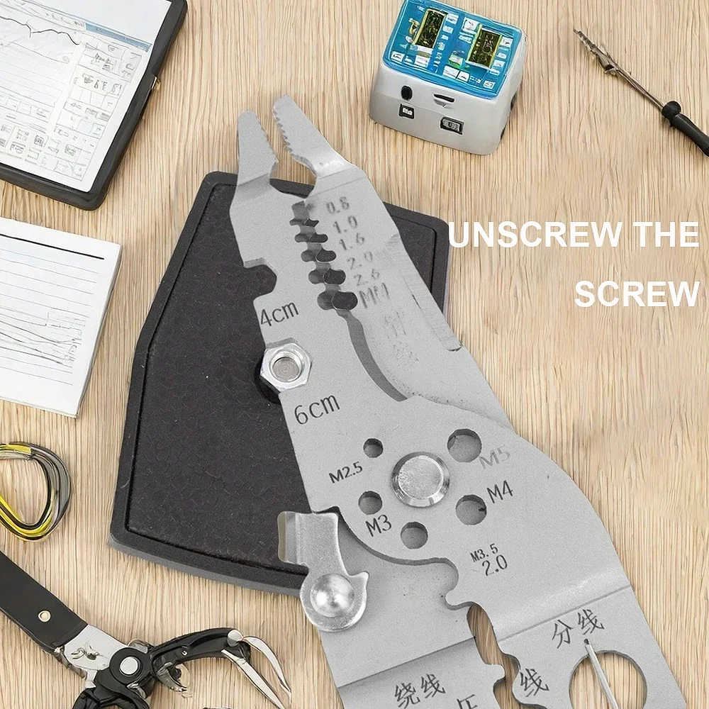2 ‌ 1-in-1 verstellbares automatisches Elektriker-Multitool, bequemer rutschfester Griff, Abisolierzange, Crimpzange, Kabelschneider, Anschlusszange – Detail 2