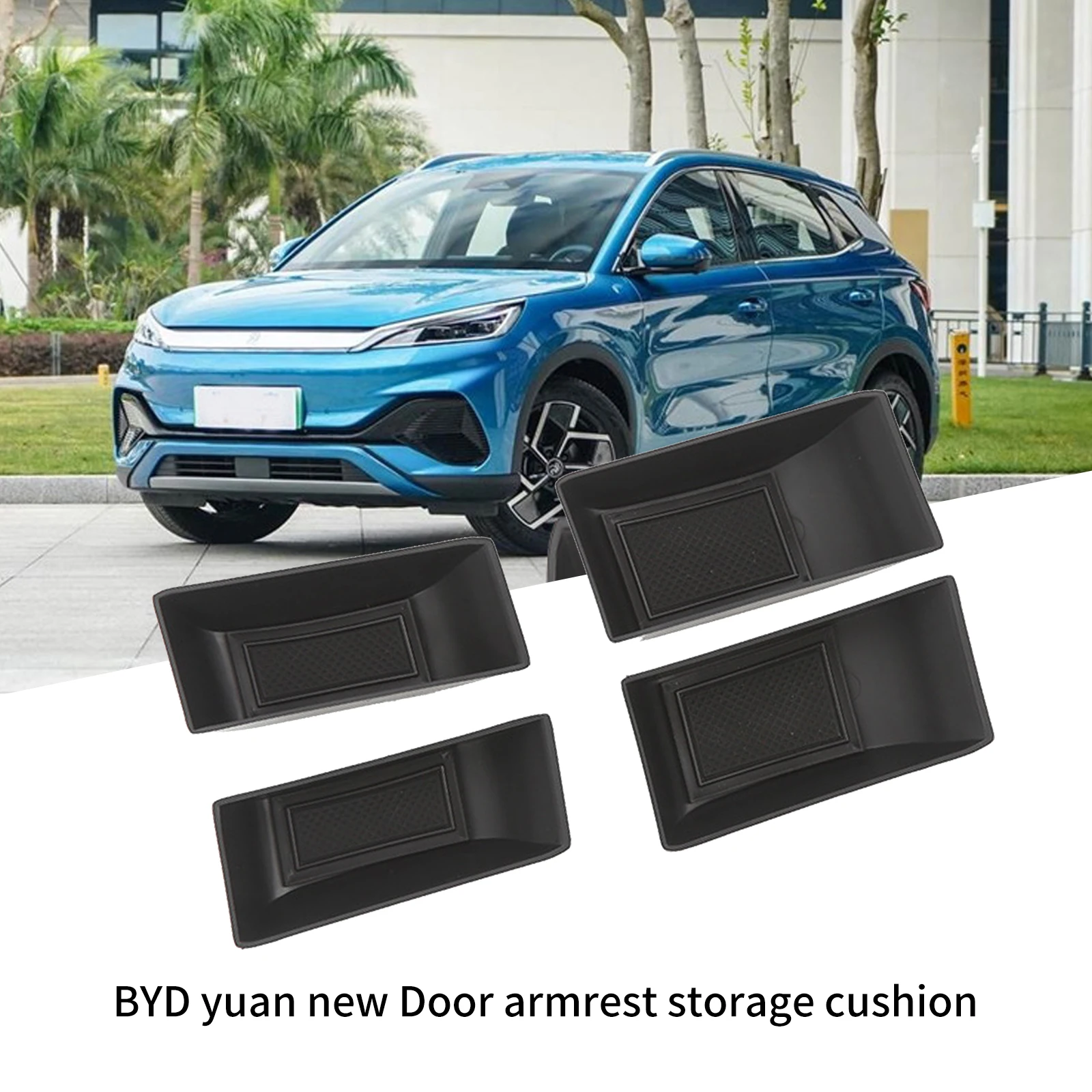 Car Styling For Atto 3 BYD Yuan Plus 2022 2023 Front/Back Door Handle Armrest Storage Box Stowing Tidying