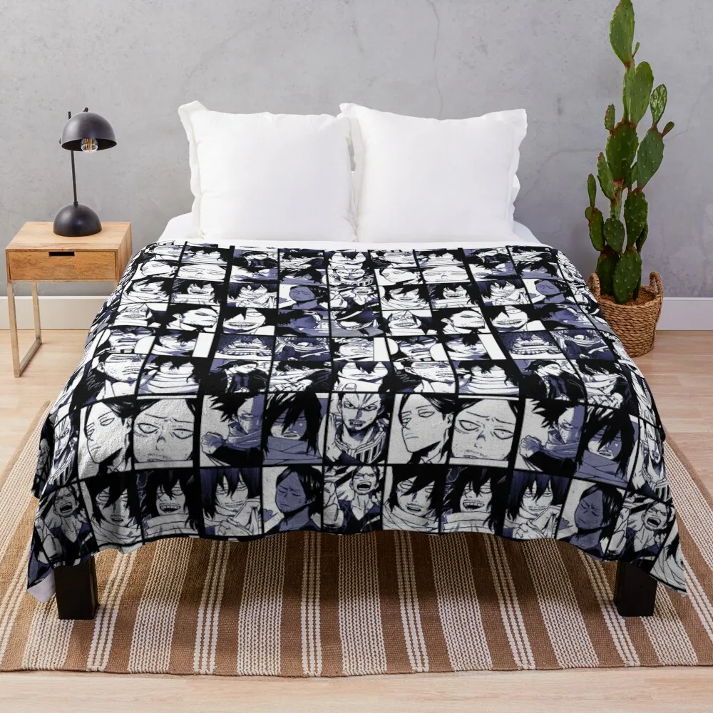 Aizawa Shota Collage Throw Blanket cosplay anime Blankets Sofas Of
