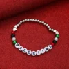 Palestine Red Black Green White National Flag Woven Thread Bracelet Natural Stone Beads Fashion Bracelets for Women Men Jewelrys 2