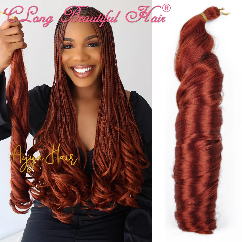 

French Curls Synthetic Crochet Braid Hair Extensions Yaki Pony Style Wavy Afro Loose Natural Hair Curly Braiding Hair Hook Braid