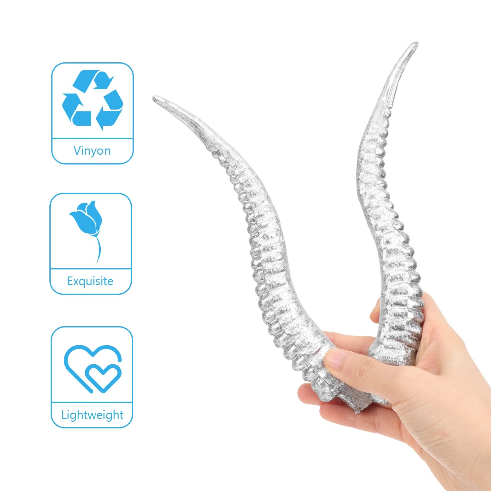4 Pcs Artificial Antelope Horn Animals Cosplay Horns Goat Sheep for Hair Band Polyethylene Plastic Halloween Women's