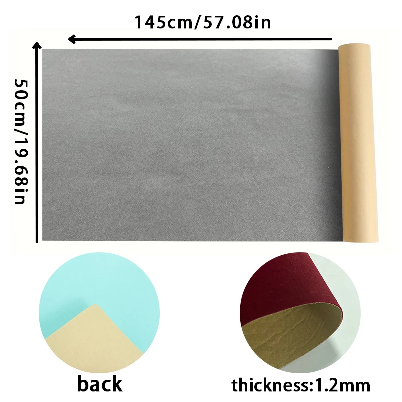 Luxurious Velvet Self-Adhesive Fabric for Creative Projects - 1.2mm Thick, 50x145cm