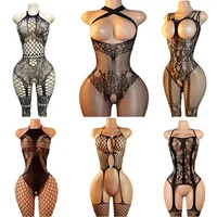 SeeThrough Fishnet Babydolls Erotic Crotchless Temptation Adult Sexy Lingerie Teddy Bodystockings Sex Bondage Bodysuit Pantyhose 1