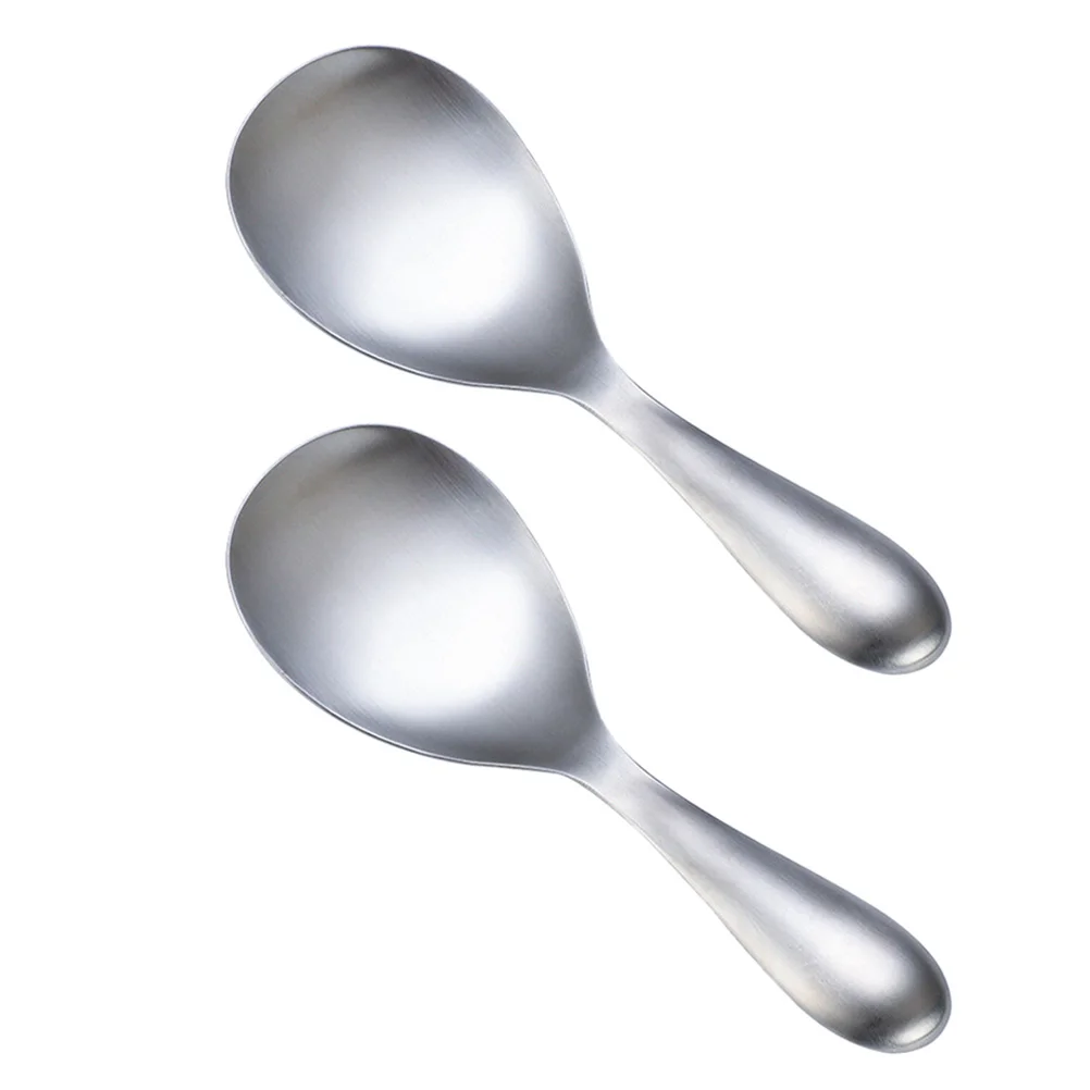 

2 Pcs Serving Spoon Rice Spoons Kitchen Bulk Domestic Stainless Steel Heat Insulation Cooking Supplies