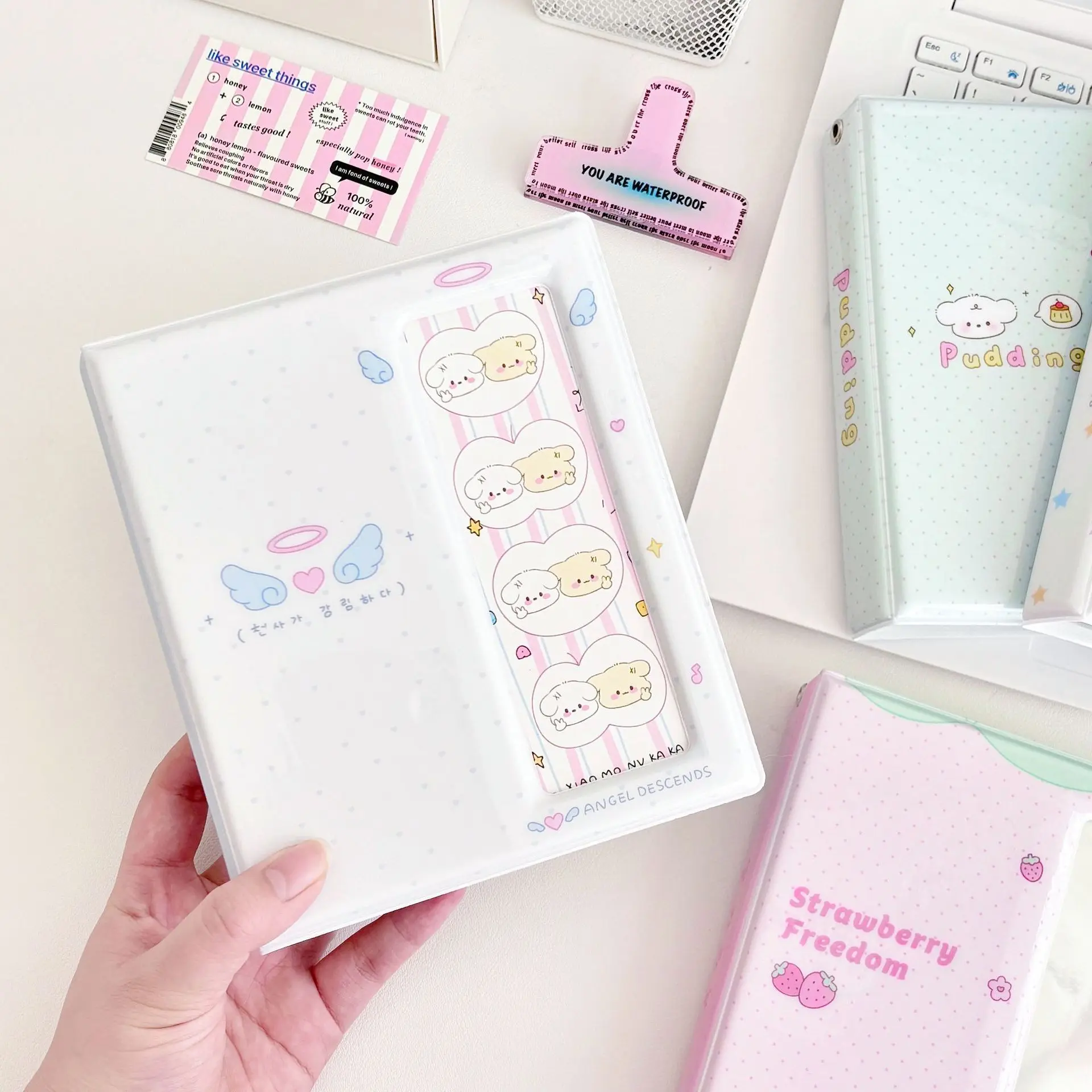 INS Style Cute Life 4 Cuts Card Binder Big Card Album Mini Photo Card Storage Book Polaroid Card Oganizer Photo Sticker Albums 2