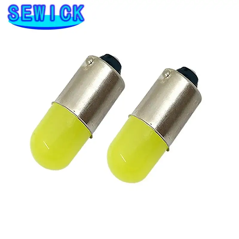 200Pcs BA9S T11 T4W T5 1895 233 슈퍼 밝은 라운드 3D COB LED 흰색 자동차 번호판 빛 자동 인테리어 도어 램프 마커 전구