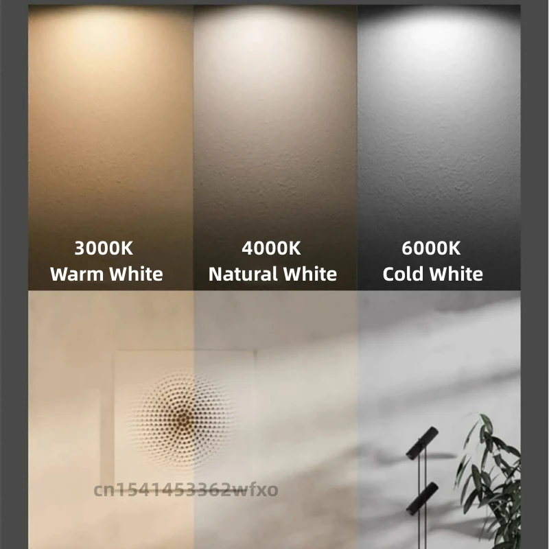 Description Picture 5 of itemDimmable mini downlight LED spotlight6W12W24W embedded ceiling light COB grille light living room kitchen interior lighting bulb