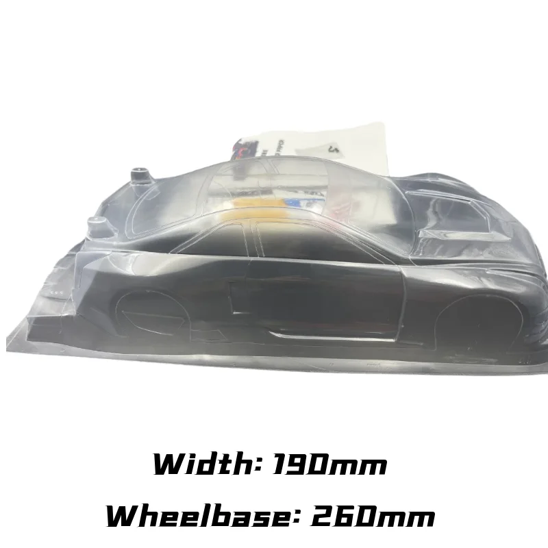Coque PVC rigide pour drift RC, modèle ATS V, sans peinture, largeur 190mm et empattement 260mm