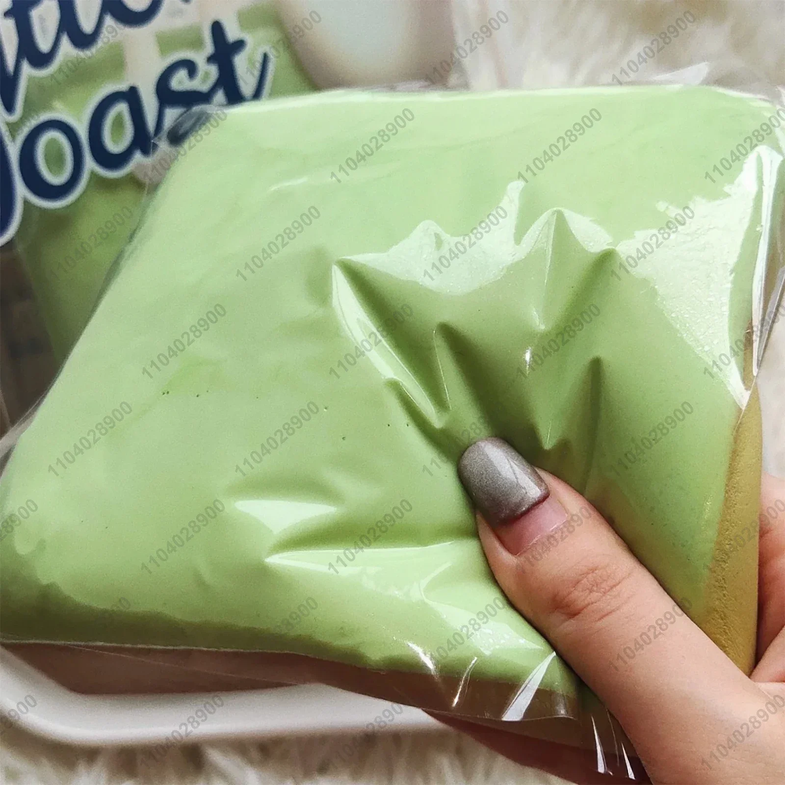 Sticky Toast Squishy Slow Rising Marshmallow Toast Mint Chocolate Bread Soft Tender Bread Squeeze Toy Stress Release Hand Relax