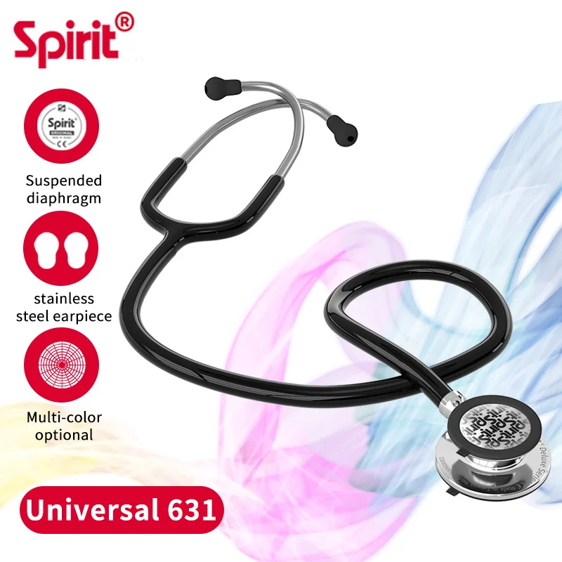 Spirit 631 Double Head Stethoscope Professional Medical Stethoscope Cardiology Medical Student Listen Fetal Heart
