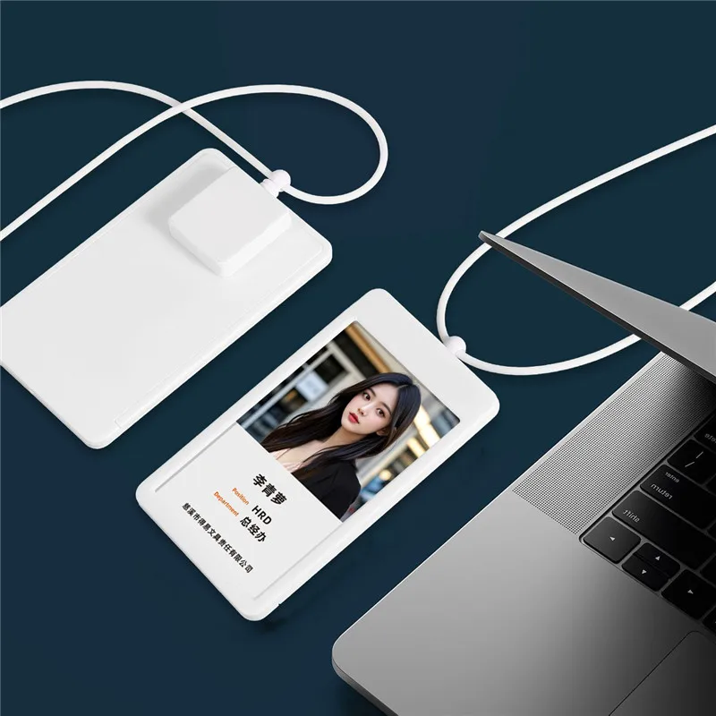 Luxury Retractable Silicone Lanyard Badge Holder