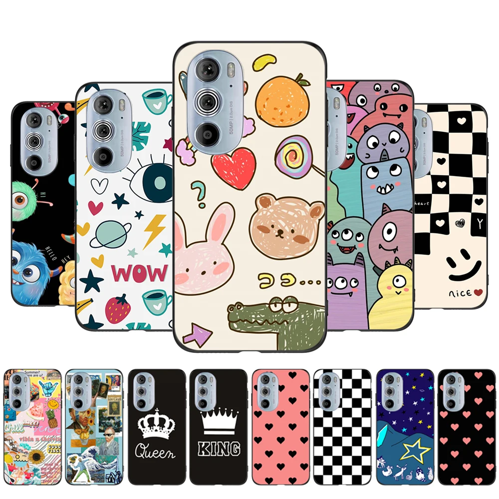 Per Motorola Edge 30 Pro Cover Posteriore Del Telefono Per Motorola Edge Plus 2022 Custodia Edge30Pro 5G Edge + Custodia Morbida In Silicone Nero Tpu