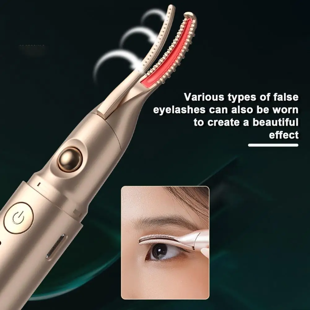 Ergonomic Eyelash Curler Portable Usb Rechargeable Electric Eyelash Curler Eyebrow Trimmer Quick Heating 2-in-1 Multifunctional