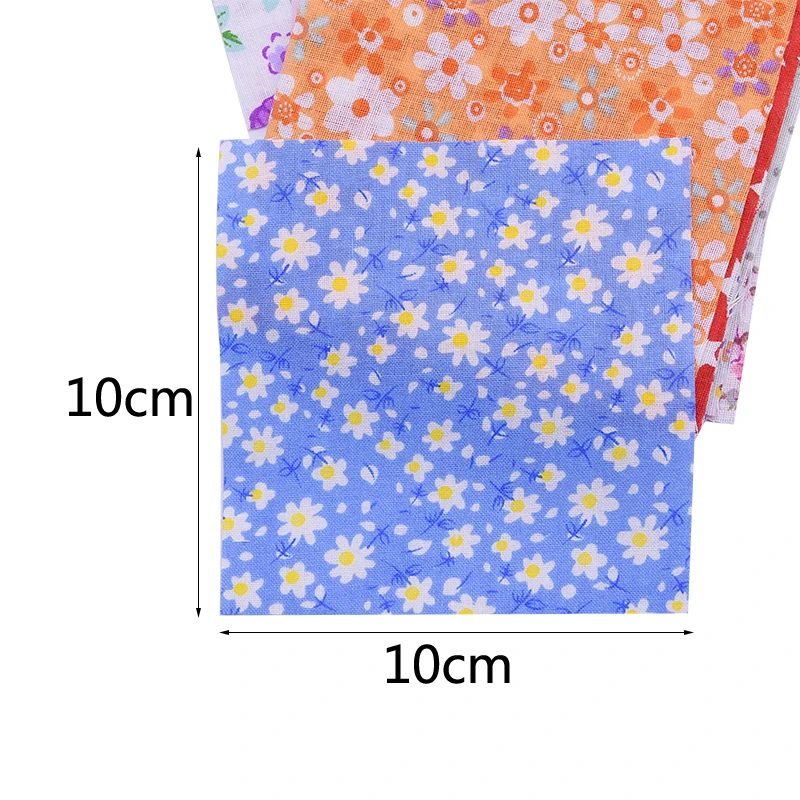 50 Quadrati Di Tessuto In Cotone 25,4x25,4 Cm - Bundle Variopinto Per Patchwork, Quilt E Fai Da Te - 4