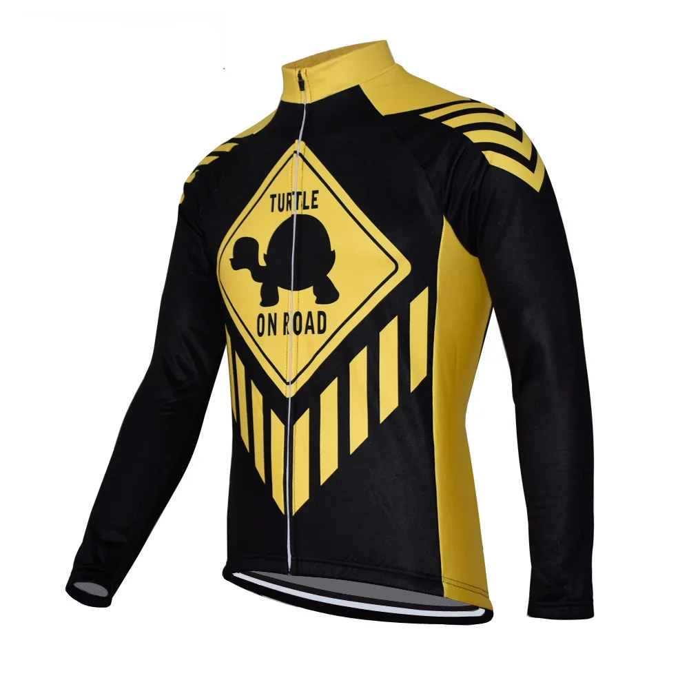 Turtle on Road Cycling Jersey Long Sleeve Men Bike Clothing Bicycle Clothes Maillot Ciclismo