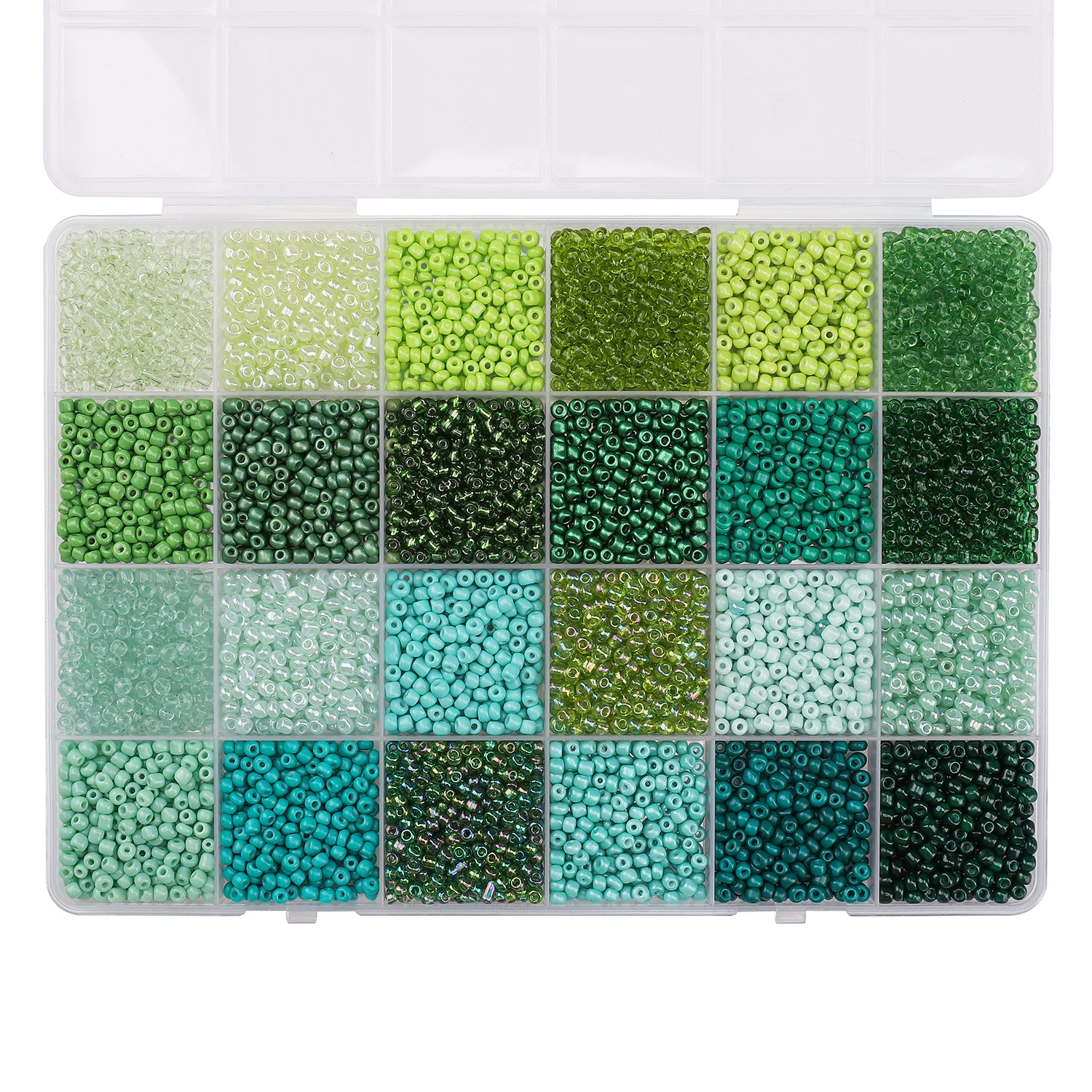 5200 Stück 24-Fach 3mm Glas-Reisperlen-Set｜Premium DIY-Schmuckzubehör für Armbänder & Ketten (6,5g/Fach) – Detail 16