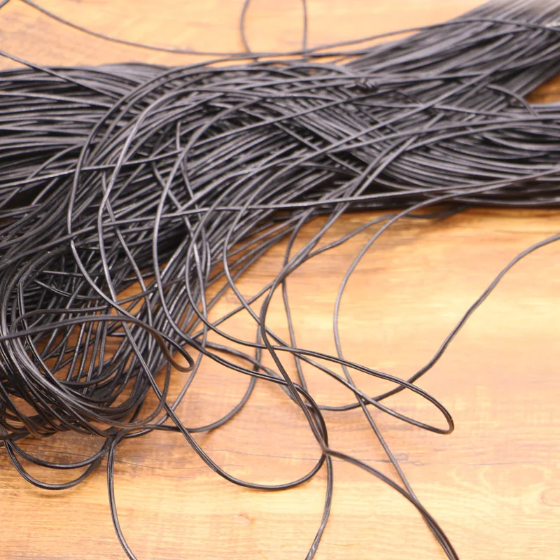 Round Gold PU leather rope 5 yards 1-2mm wire rope for DIY ROPE