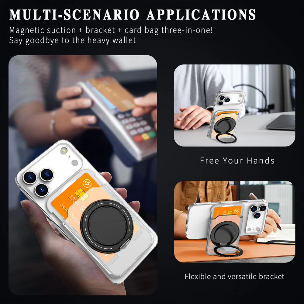 Magnetic Wallet Stand Card Holder