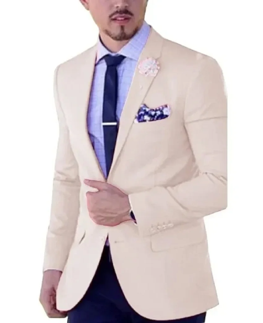 Colorful Slim Fit Men Suit Wedding Groom Formal Tuxedos Pants Blazer Terno Masculino Costume Homme Trajes De Hombre 2 Pcs