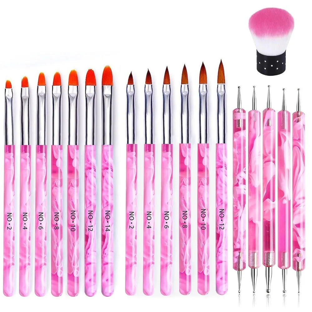 

19Pcs DIY Nail Pen Tool Set Fashion Easily Wash Acrylic Wire Drawing Pen Carving Pen
