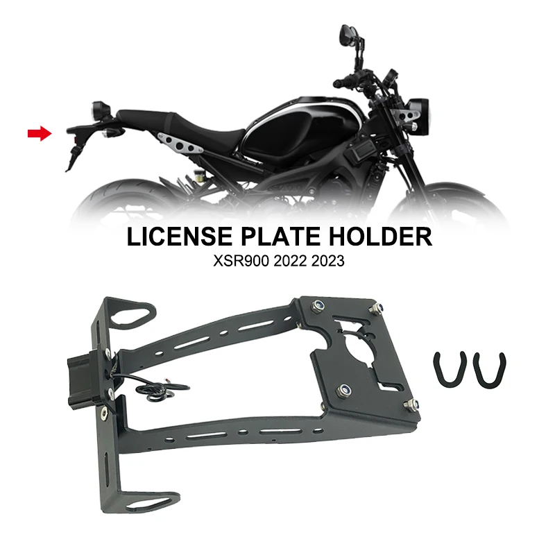 Per Yamaha Xsr900 Staffa Supporto Telaio Targa Xsr 900 2022 2023 Eliminatore Parafango Posteriore Coda Ordinata Con Luce A Led