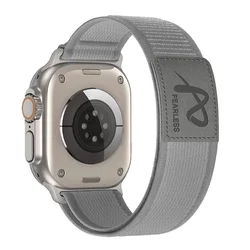 Durable Nylon Trail Loop Strap for Apple Watch - Sporty and Adjustable Watchband (Grey)