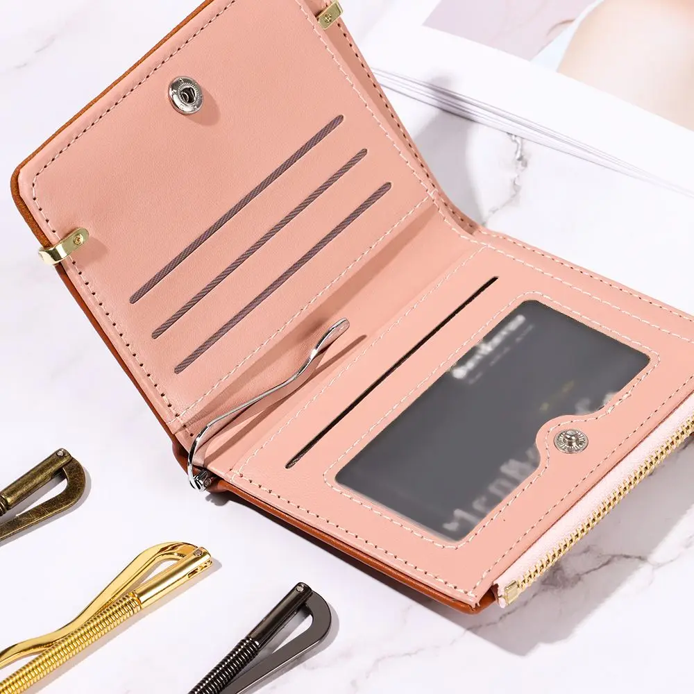 High Quality Durable Simple Metal Money Clip Bifold Bar Wallet Spring Clamp Cash Holder Replace Parts Spring Clamp Bag Accessory 4